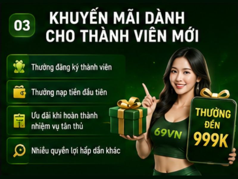 Khuyến Mãi 69VN Dành Cho Thành Viên Mới