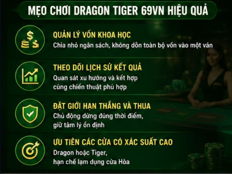 Mẹo chơi Dragon Tiger 69VN hiệu quả